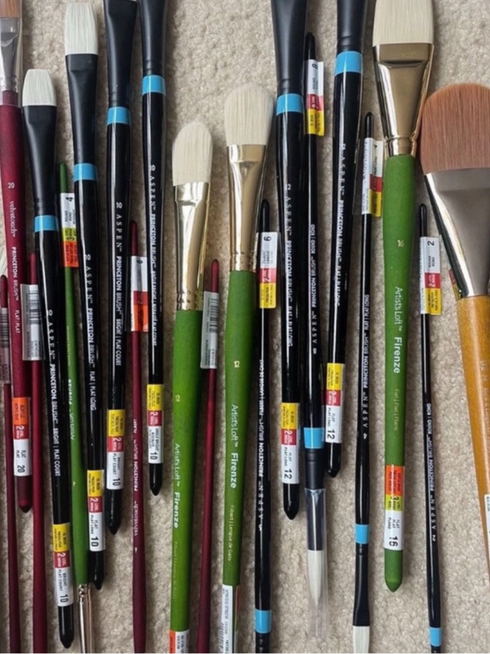 10 Random High End Paint Brushes Velvotouch  Royal & Langnickel Master touch